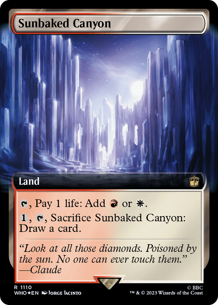 Sunbaked Canyon (Extended Art) (Surge Foil) (Extended Art) (1110) Foil - Doctor Who
