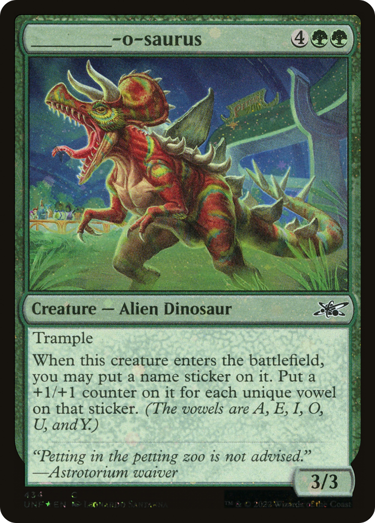_______-o-saurus (Galaxy Foil) (434) Foil - Unfinity