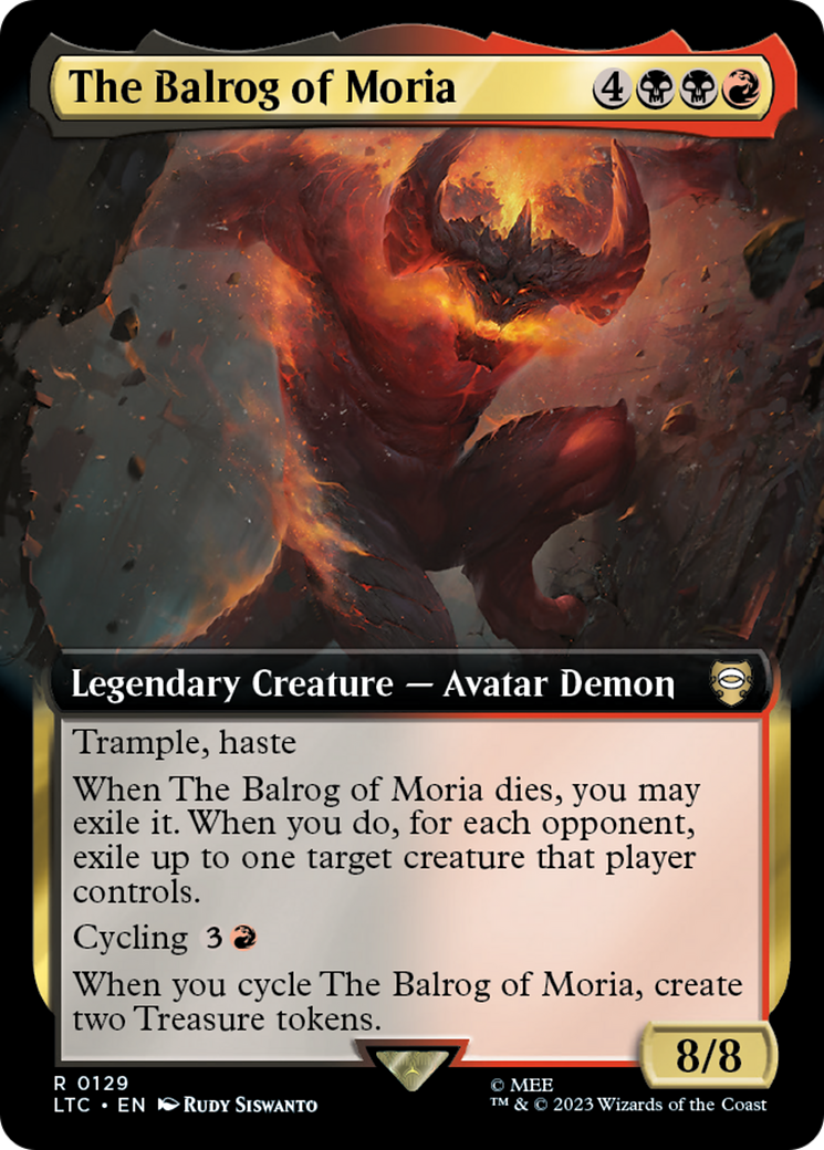 The Balrog of Moria (Extended Art) (129) - Tales of Middle-earth Commander