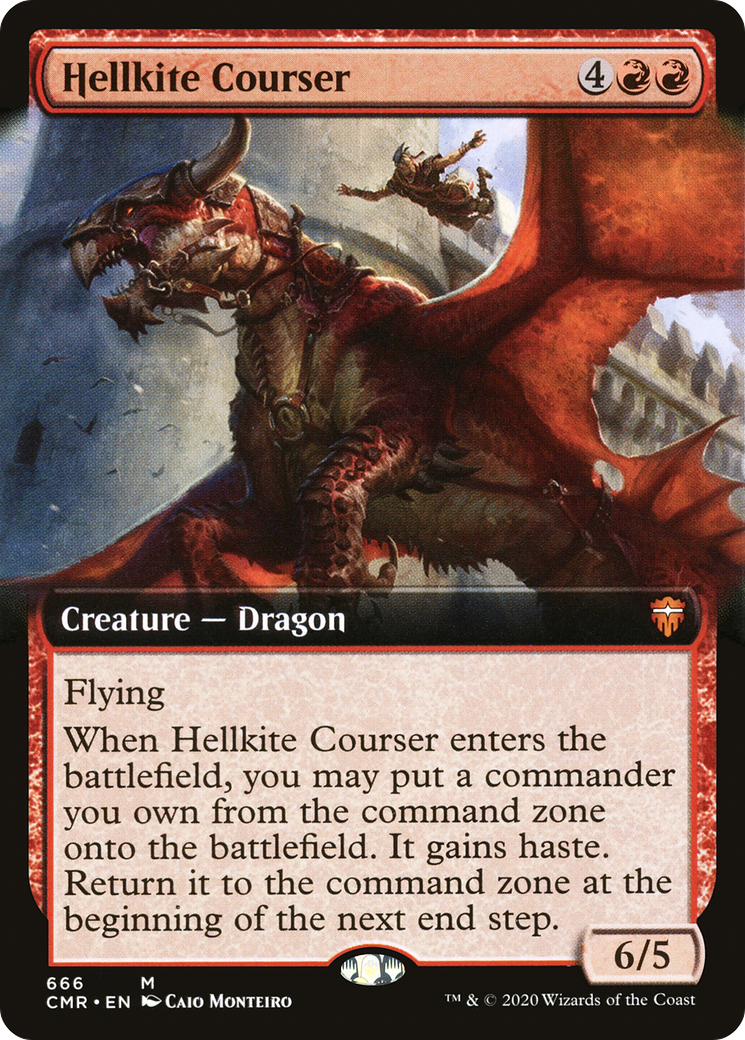 Hellkite Courser (Extended Art) (666) Foil - Commander Legends