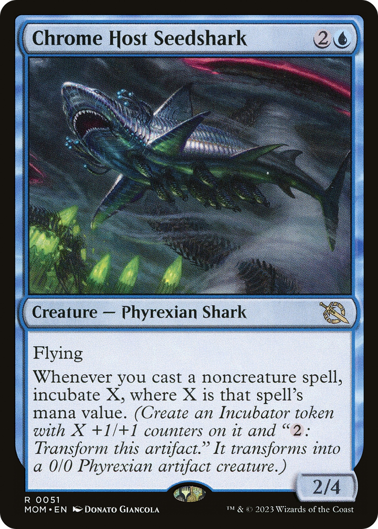 Chrome Host Seedshark (051) Foil - March of the Machine