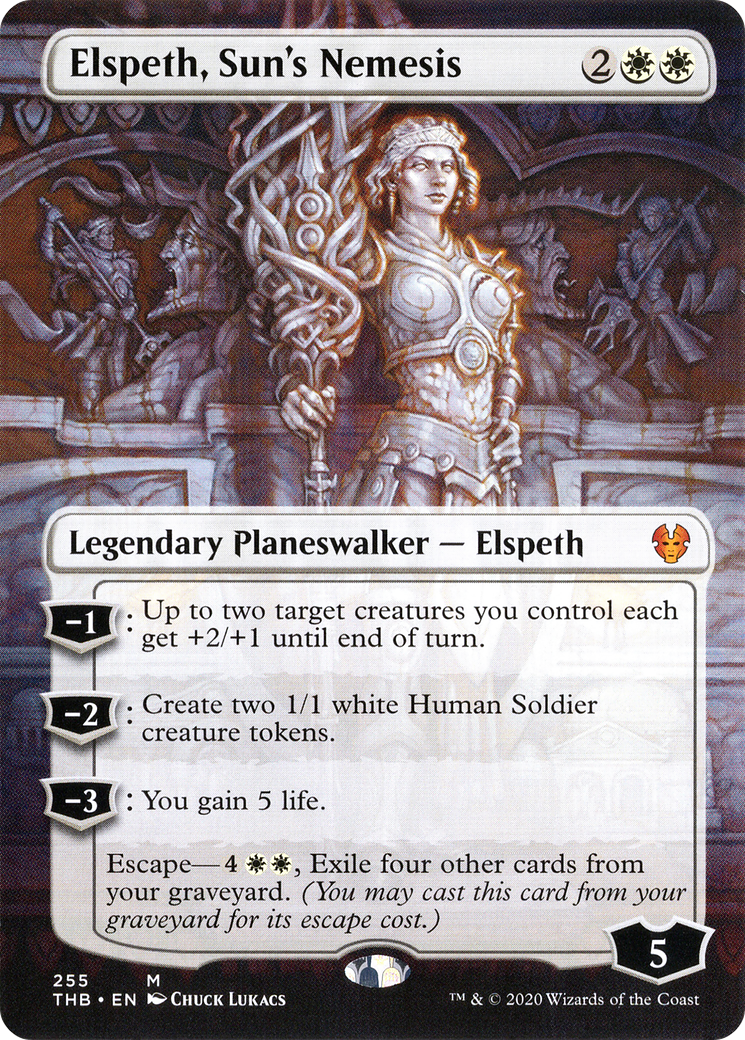 Elspeth, Sun's Nemesis (Borderless) (255) Foil - Theros Beyond Death