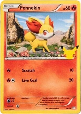 Fennekin (14) Holofoil - McDonalds 25th Anniversary Promos