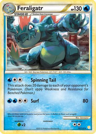 Feraligatr (20) Reverse Holofoil - HeartGold & SoulSilver