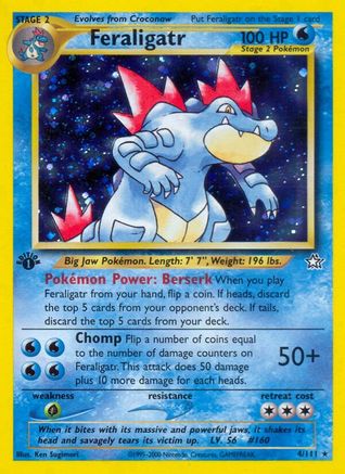 Feraligatr (4) (1st Edition) Holofoil - Neo Genesis