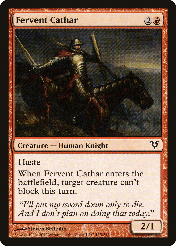 Fervent Cathar (135) Foil - Avacyn Restored