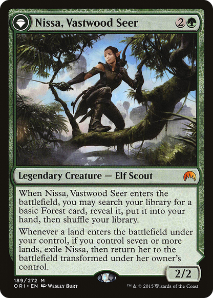 Nissa, Vastwood Seer // Nissa, Sage Animist (189) Foil - Magic Origins