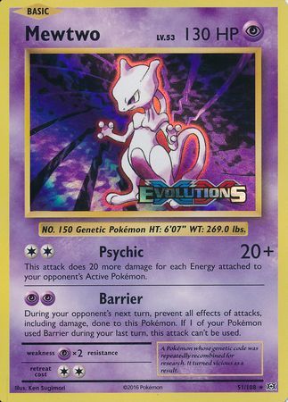 Mewtwo (51/108) (XY Evolutions Prerelease) [XY: Black Star Promos] | Silver Goblin