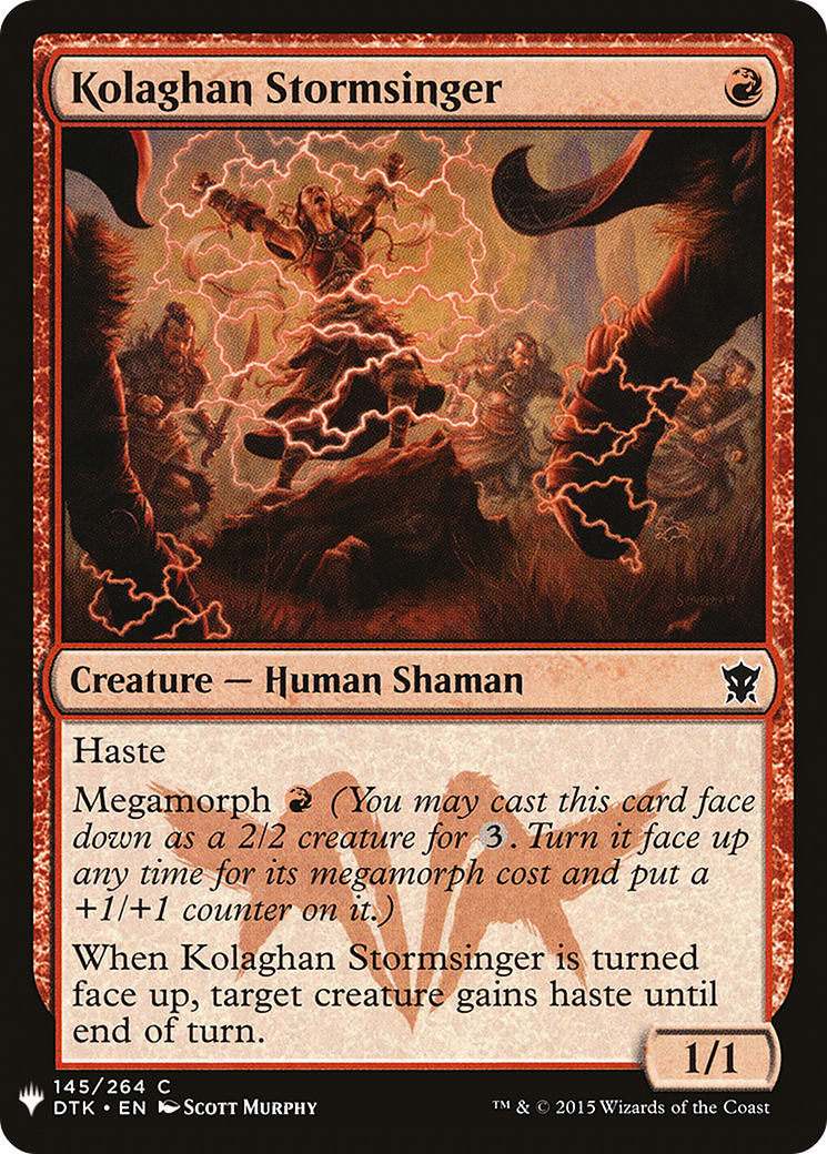 Kolaghan Stormsinger (DTK-145) - The List