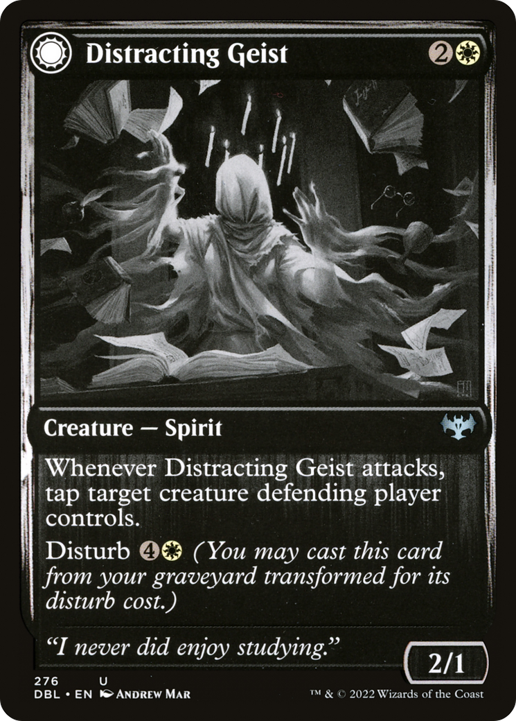 Distracting Geist // Clever Distraction (276) Foil - Innistrad: Double Feature