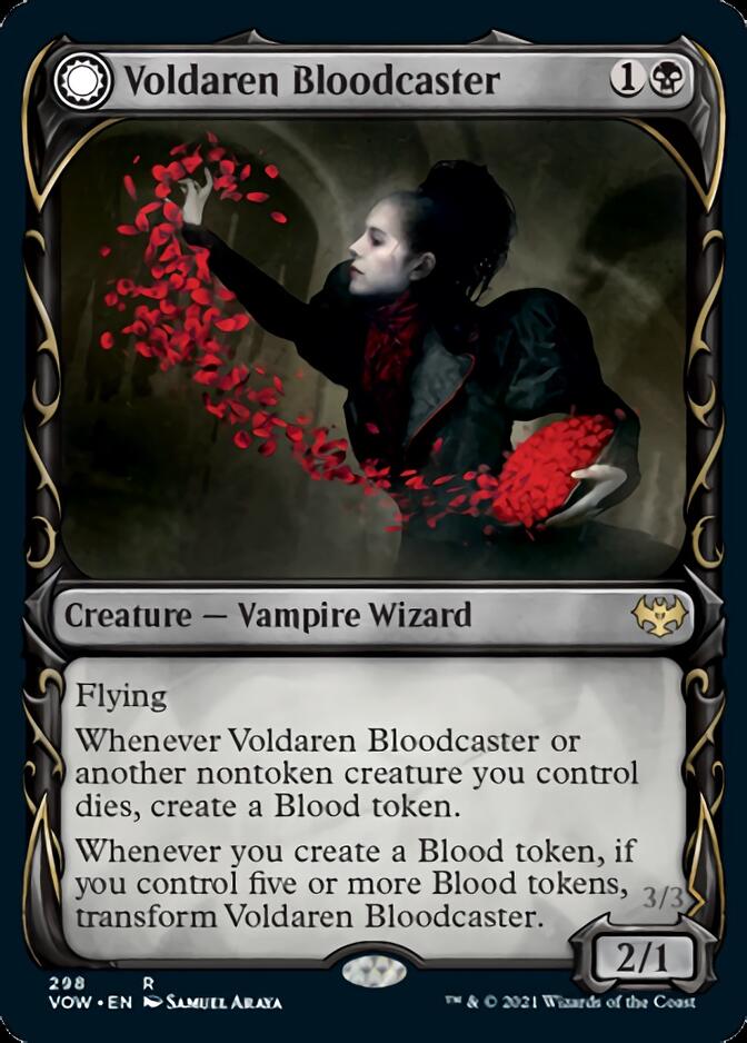 Voldaren Bloodcaster // Bloodbat Summoner (Showcase) (298) Foil - Innistrad: Crimson Vow
