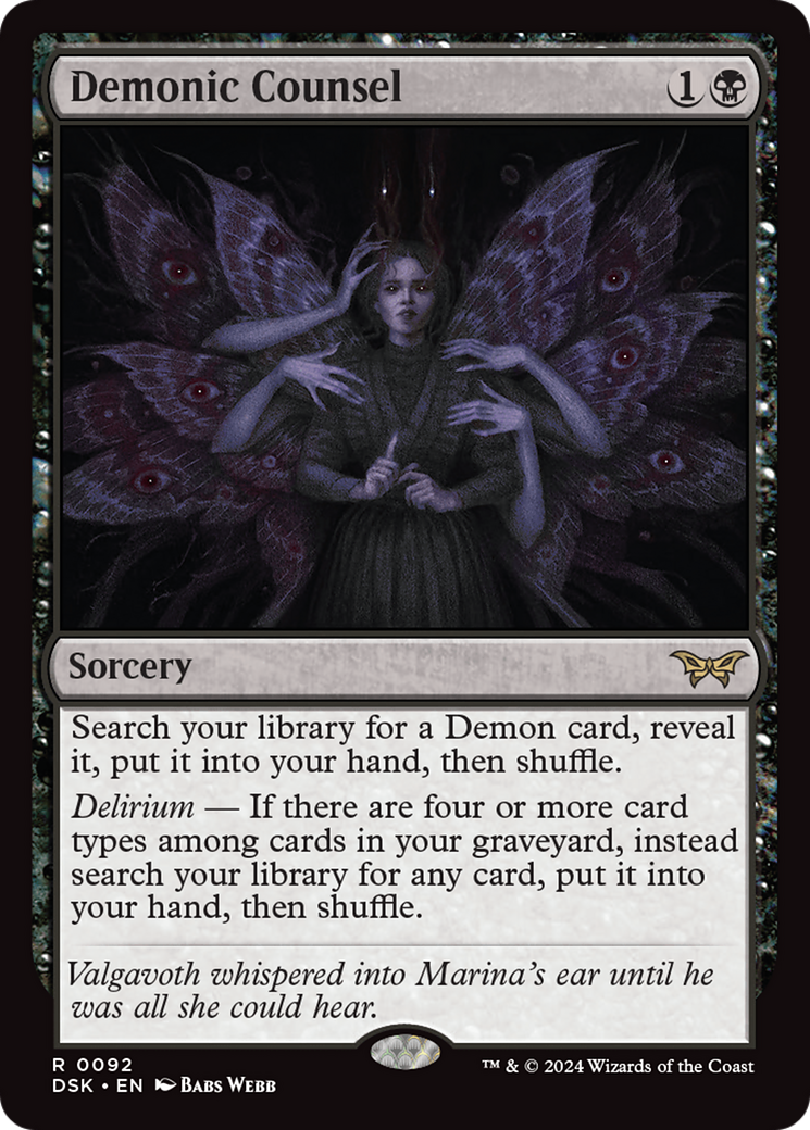 Demonic Counsel [Duskmourn: House of Horror] Foil