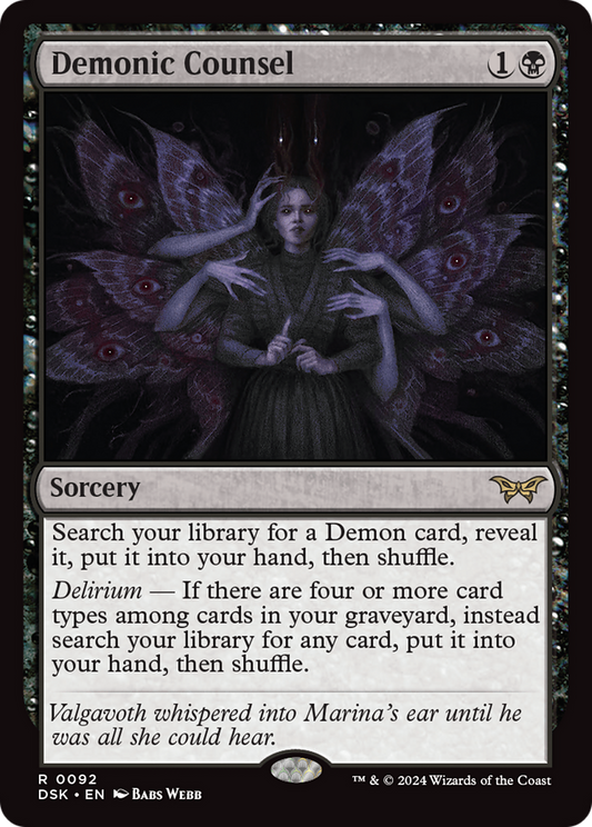 Demonic Counsel [Duskmourn: House of Horror] Foil