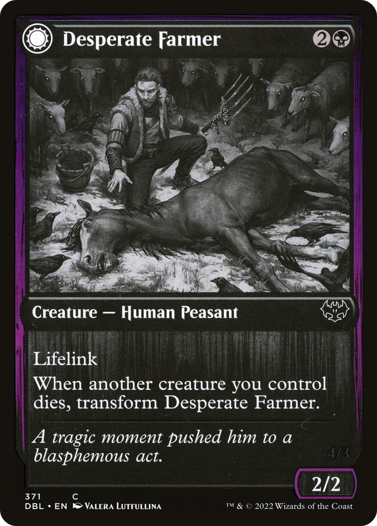 Desperate Farmer // Depraved Harvester (371) Foil - Innistrad: Double Feature