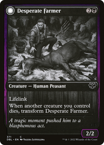 Desperate Farmer // Depraved Harvester (371) Foil - Innistrad: Double Feature
