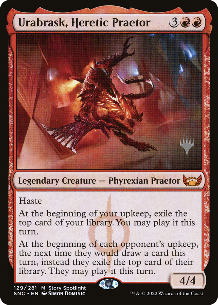 Urabrask, Heretic Praetor (Promo Pack) [Streets of New Capenna Promos] | Silver Goblin