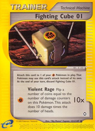 Fighting Cube (121) Reverse Holofoil - Aquapolis