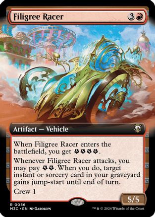 Filigree Racer (Extended Art) (056) Ripple Foil - Commander: Modern Horizons 3