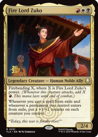 Fire Lord Zuko (Prerelease) (221) Foil - Avatar: The Last Airbender