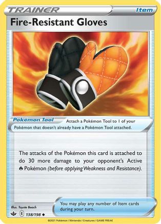 Fire-Resistant Gloves (138) Reverse Holofoil - Chilling Reign