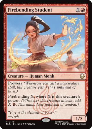 Firebending Student (Prerelease) (139) Foil - Avatar: The Last Airbender