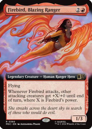 Firebird, Blazing Ranger (Extended Art) (360) - Commander: Marvel Super Heroes