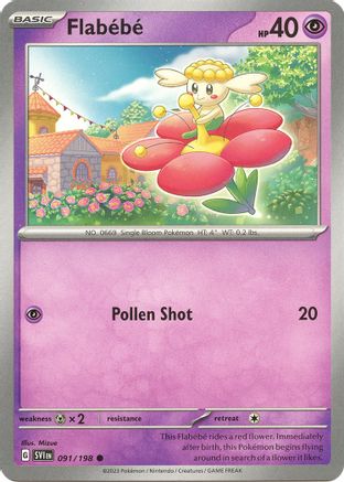 Flabebe (91) Reverse Holofoil - Scarlet & Violet