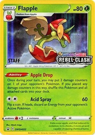 Flapple (Prerelease) [Staff] (SWSH022) Holofoil - Black Star Promos