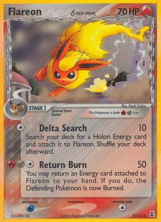 Flareon (Delta Species) (5) Reverse Holofoil - Delta Species