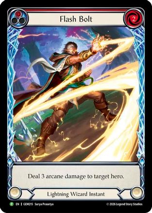 Flash Bolt (Micro Text) (GEM215) Rainbow Foil - GEM Pack