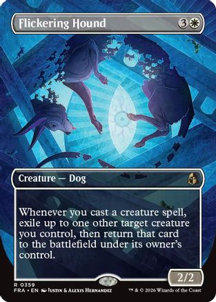Flickering Hound (Borderless) (359) Foil - Reality Fracture