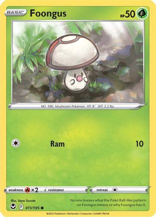 Foongus (11) Reverse Holofoil - Silver Tempest