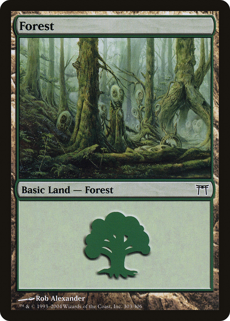 Forest (303) Foil - Champions of Kamigawa