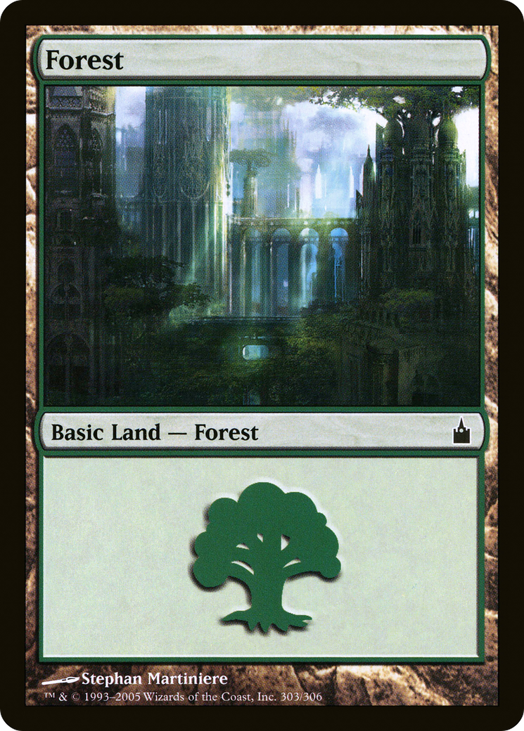 Forest (303) Foil - Ravnica: City of Guilds