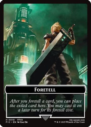 Foretell // Treasure Double-Sided Token (10 // 23) - Commander: FINAL FANTASY