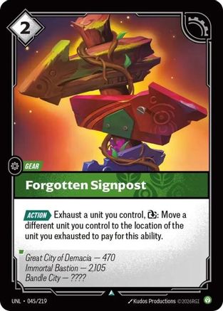 Forgotten Signpost (045) Foil - Unleashed