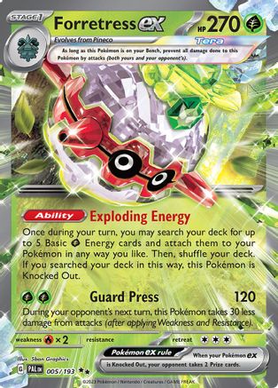 Forretress ex (5) Holofoil - Paldea Evolved