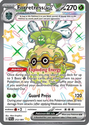 Forretress ex (Full Art) (212) Holofoil - Paldean Fates