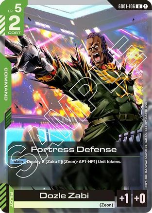 Fortress Defense (GD01-106) Holofoil - Newtype Rising
