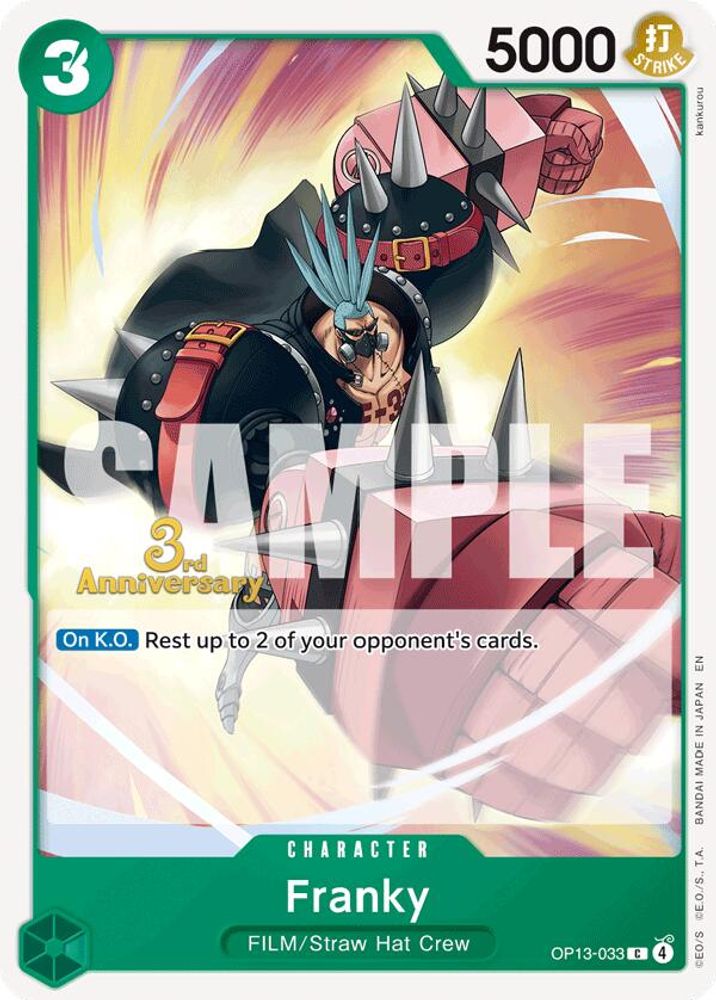 Franky (OP13-033) 3rd Anniversary Tournament Cards