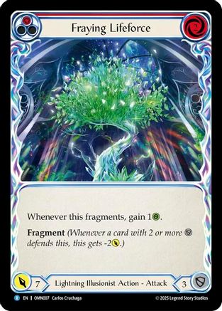 Fraying Lifeforce (OMN007) Rainbow Foil - Omens of the Third Age