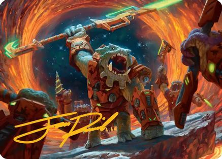Frontline War-Rager (016s) Gold-Stamped - Art Series: Edge of Eternities