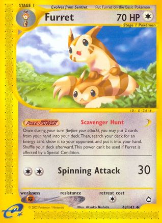 Furret (48) Reverse Holofoil - Aquapolis