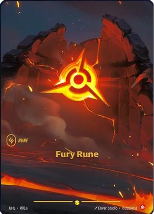 Fury Rune (Alternate Art) (R01a) Foil - Unleashed