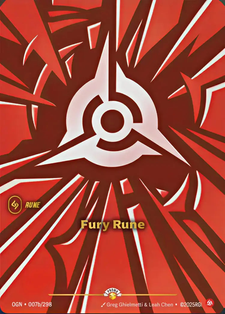 Fury Rune (OGN) (007b) Foil - Riftbound Promotional Cards