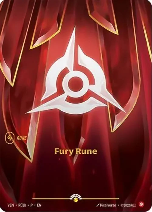 Fury Rune (VEN) (R01b) Foil - Riftbound Promotional Cards