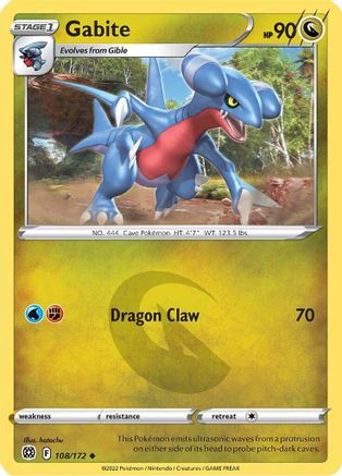 Gabite (108) Reverse Holofoil - Brilliant Stars