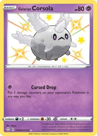 Galarian Corsola (SV049) (Shiny Vault) Holofoil - Shining Fates
