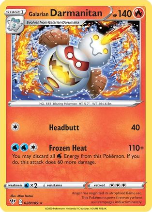 Galarian Darmanitan (28) Reverse Holofoil - Darkness Ablaze