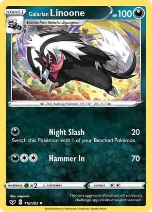 Galarian Linoone (118) - Sword & Shield